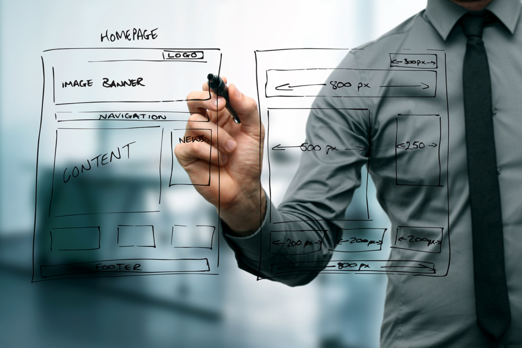 image showing the process of web design