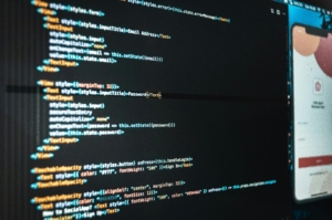 a screen showing lines of code that represent custom software development